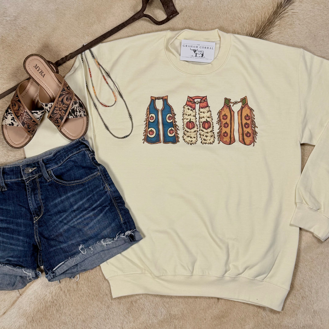 Pumpkin Patch Chaps Sweatshirt