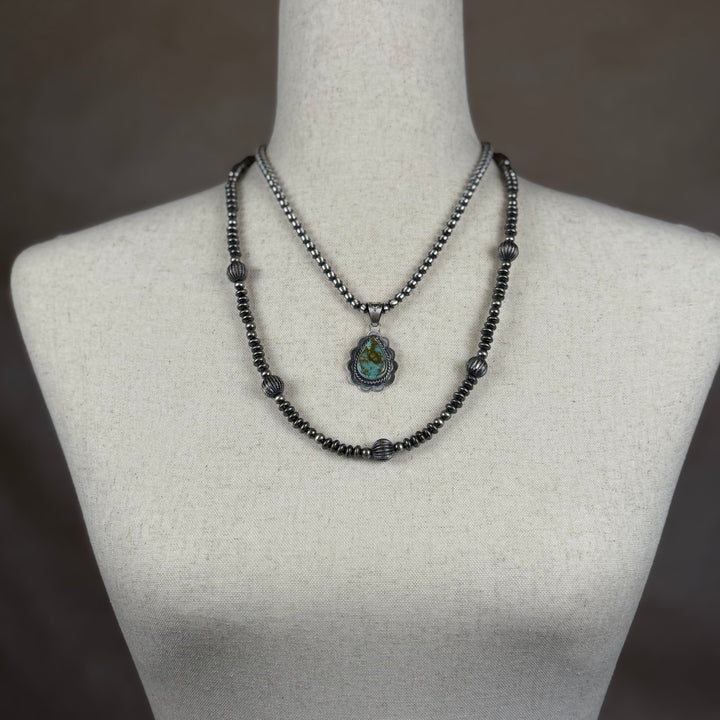 Handcrafted Sterling Silver Pearl 5-10mm Beaded Necklace | 24"