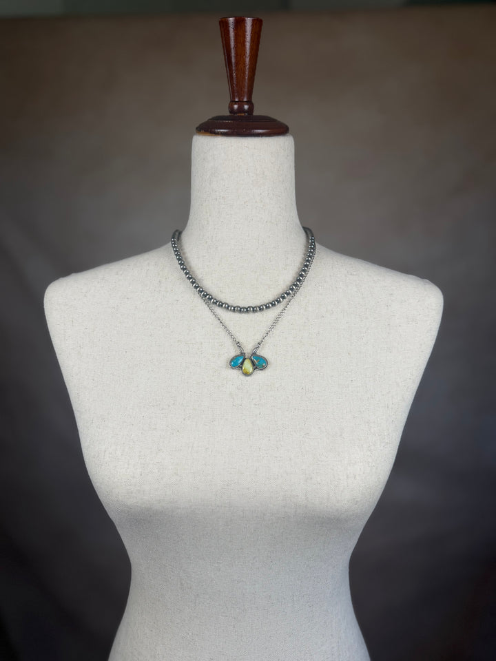 Handmade Sterling Silver Santa Maria with Palomino Necklace