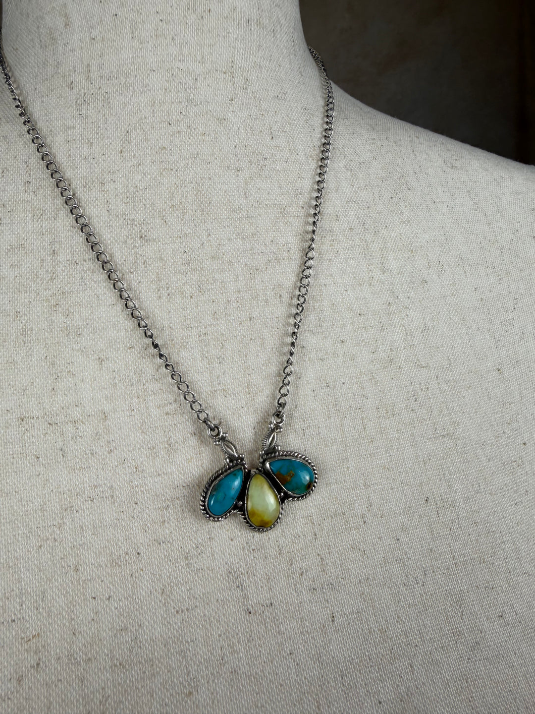 Handmade Sterling Silver Santa Maria with Palomino Necklace