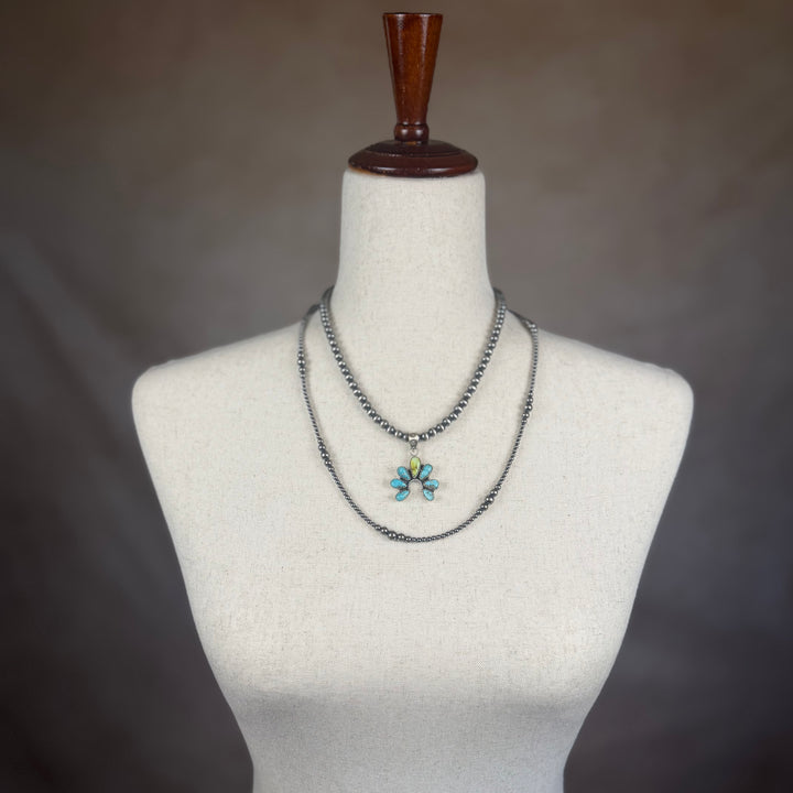 Handmade Sterling Silver Palomino with White Water Pendant