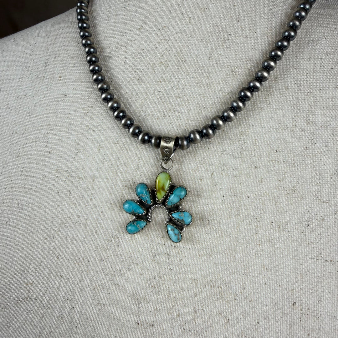 Handmade Sterling Silver Palomino with White Water Pendant