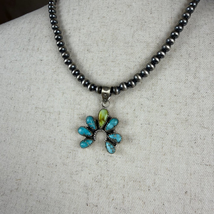 Handmade Sterling Silver Palomino with White Water Pendant