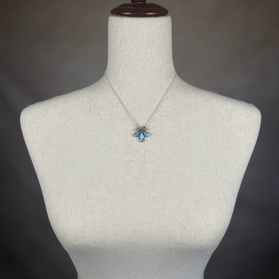Handmade Sterling Silver Golden Hills with Sonoran Mountain Turquoise