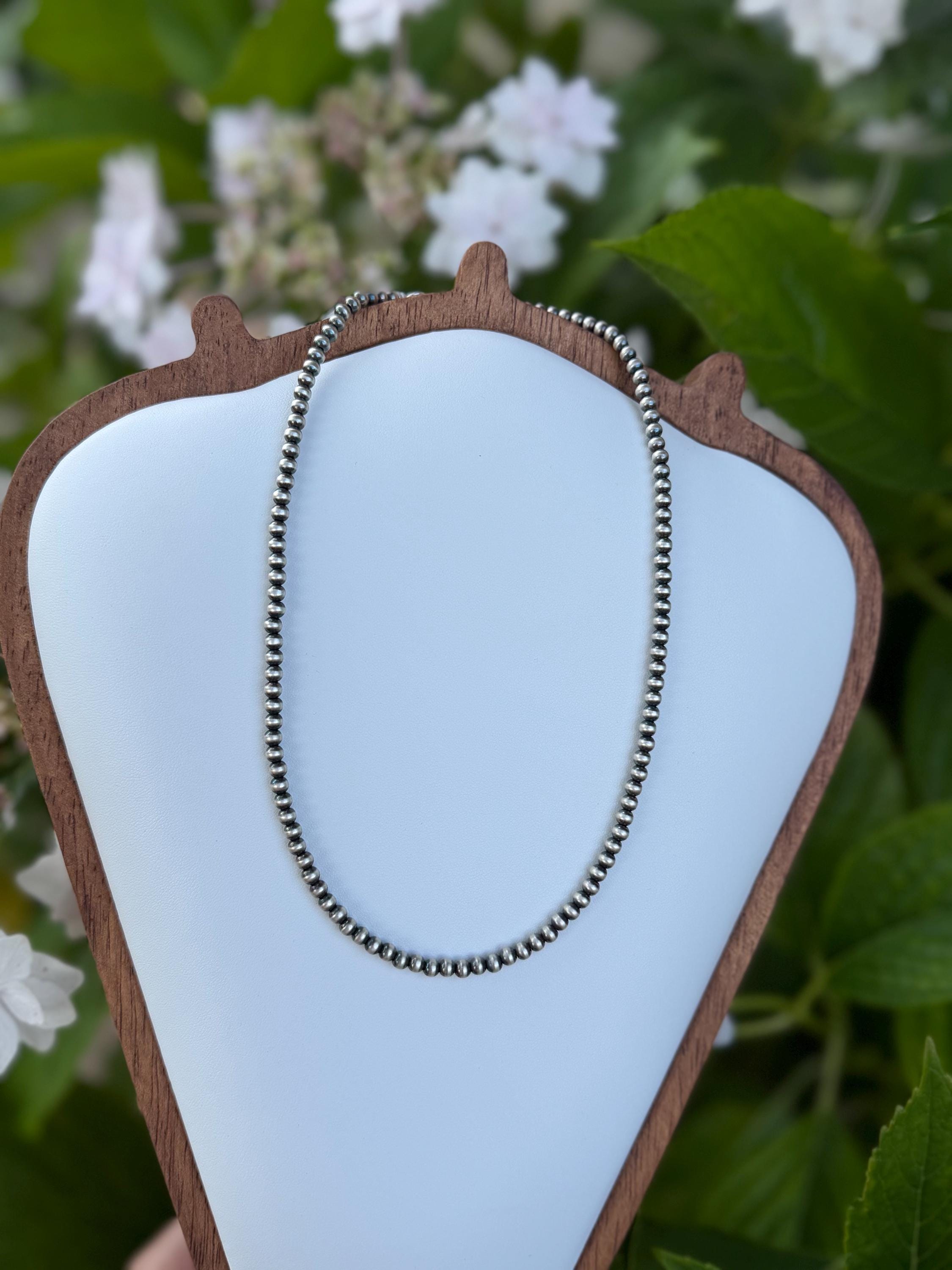 Sterling Sliver Navajo Pearls - 4mm