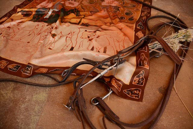 Round Up Floral Cattle Cowgirl Western Wild Rag