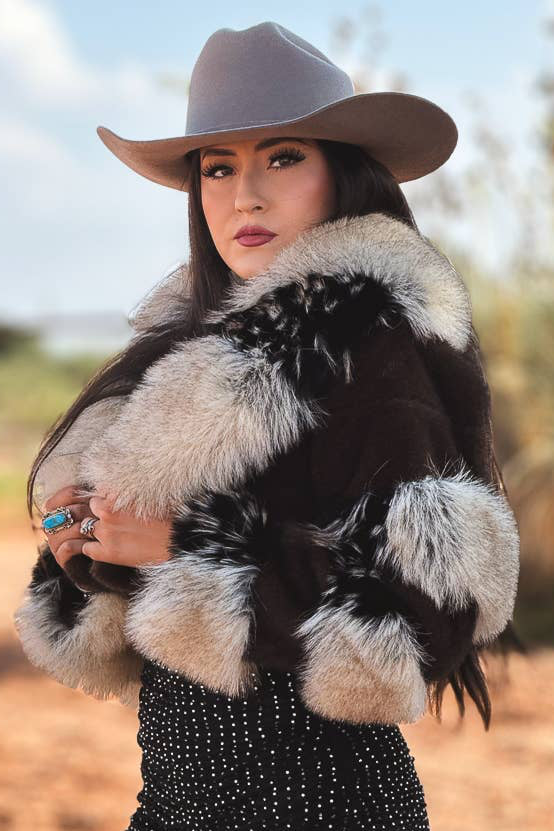 The Midnight Marbled Faux Fur Jacket